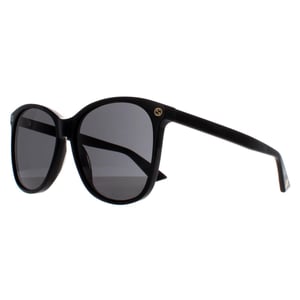 Gucci Runde Frauen Schwarz Grau Sonnenbrille