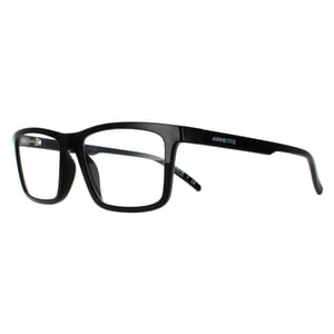 Arnette Rectangle Mens Shiny Black Clear Sonnenbrille