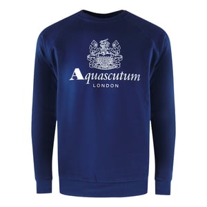 Aquascutum - Trainingshosen-set „old School" Mit Rundhalsausschnitt In Marineblau
