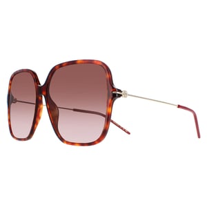 Gucci Square Womens Dark Havana Braun Gradient GG1267S