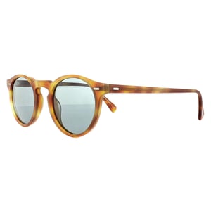 Oliver Peoples Runde Herren Semi Matt Havanna Indigo Photochromic Sonnenbrille