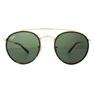 Ray-Ban Sonnenbrille Runde Doppelbrücke 3647N 001 Gold Grün