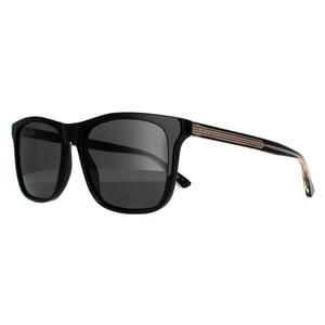 Gucci Rectangle Mens Black Grey Polarized Sonnenbrille