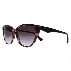 Emporio Armani Katzenaugen Damen Shiny Pink Havana Grau Verlauf EA4162