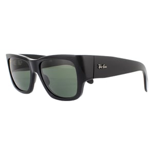 Ray-Ban Lunettes De Soleil Nomad RB2187 901/31 Brillant Noir Vert G-15