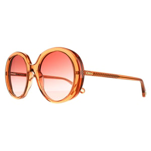 Chloe Oval Womens Transparent Dunkel Orange Orange Gradient CH0007S