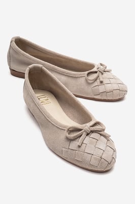 Nopos Leder Cap-Toe Ballerina