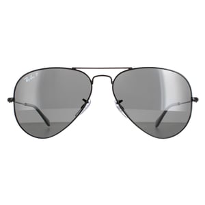 Ray-Ban Aviator Unisex poliert schwarz/schwarz polarisiert Aviator 3025 Sonnenbrille