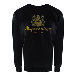 Aquascutum - Old School - Schwarzes Trainingshosen-set Mit Rundhalsausschnitt