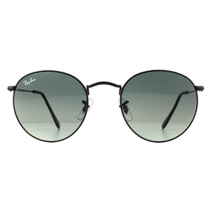 Ray-Ban Sonnenbrille Runde flache Gläser 3447N 002/71 Schwarz Grau Gradient 50mm