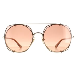 Chloe Pilotenbrille Damen Gold Braun Farbverlauf CH0042S