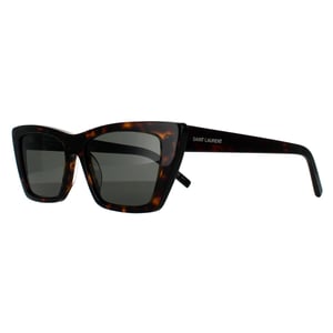 Saint Laurent Cat Eye Damen dunkle Havanna grau Sonnenbrille
