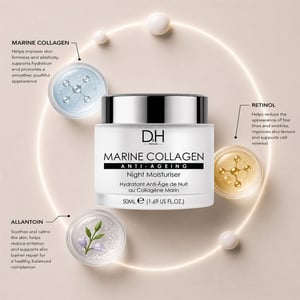 Dr H Anti-Aging-Nachtcreme mit Meereskollagen, 50 ml