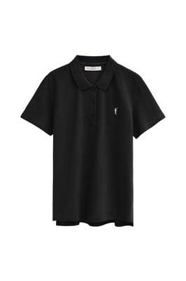 Poloshirt schwarz mit Rigby Go Stickerei im Regular Fit