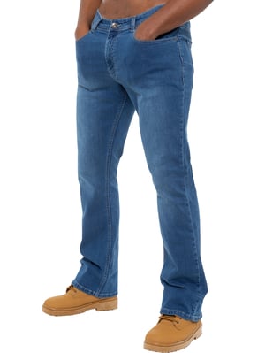 Enzo Herren Bootcut Stretch Denim Jeans