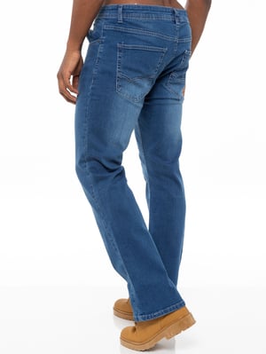 Enzo Herren Bootcut Stretch Denim Jeans