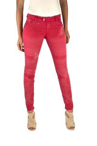 MET Femme Pantalon H-K-Chino Slim Fit Longueur de la cheville Rose