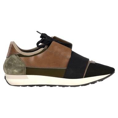 Balenciaga Race Runner Sneakers aus mehrfarbigem Leder und Wildleder