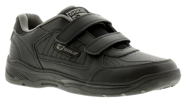 Gola Belmont touch fastening Wide Fit Mens Leather Trainers Black