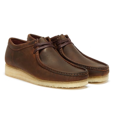 Clarks Originals Wallabee Leder Herren Schuhe Braun