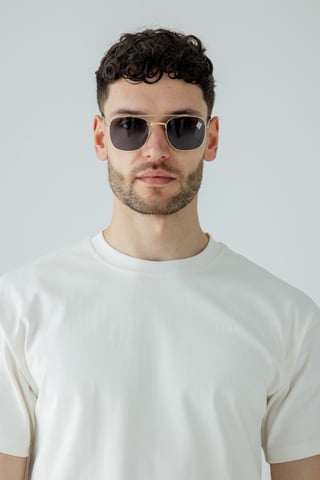 Metal Frame Aviator Style Square Sunglasses