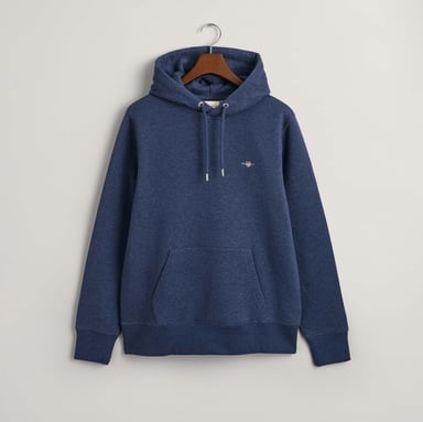Men's Gant Embroidered Archive Shield Hoodie in Blue
