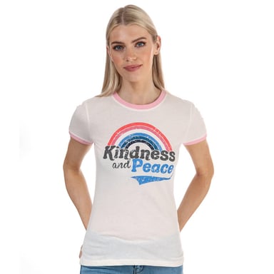 T-shirt Kindness and Peace Brave Soul Pour Femme en Rose