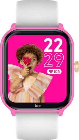Ice Watch Ice Smart Junior 2.0 - Auffälliges Pink - Weiße Mädchen Uhr 022798
