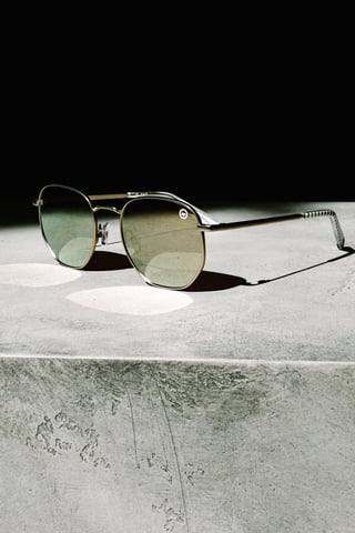 Hype Gold Yellow Geo Sunglasses