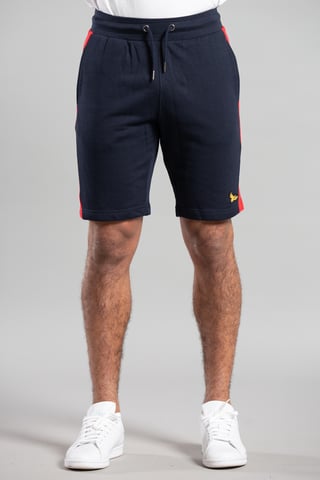 Navy Cotton Blend Jogger Short