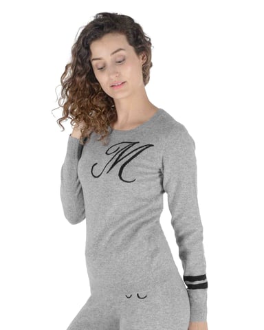 Crown Of Edinburgh Pull Ras Du Cou En Cachemire Stockbridge Gris M