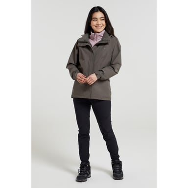 Mountain Warehouse - "Thunderstorm II" Jacke, wasserfest 3 in 1 für Damen (Khakigrün)