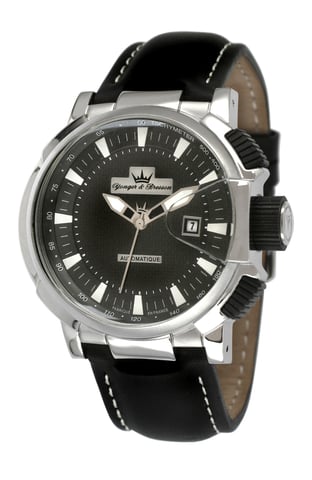 Yonger Schwarzes Zifferblatt Schwarzes Band Uhr
