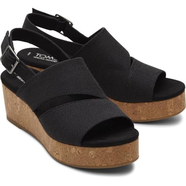 TOMS Claudine Nylon Women's Schwarze Keile