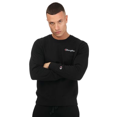 Sweat col rond petit logo script Champion Pour Homme en Noir