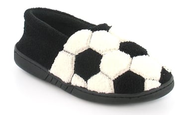 New Boys/Childrens Black/White Full Novelty Design Slippers