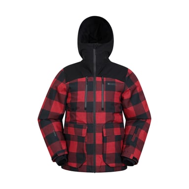 Mountain Warehouse Herren Drayton wasserdichte Skijacke (Rot/Schwarz)