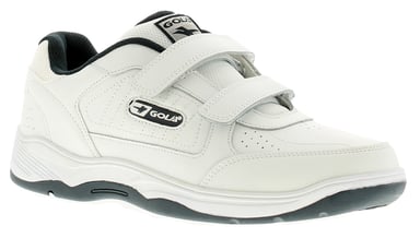 Gola Belmont touch fastening Wide Fit Mens Leather Trainers White