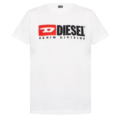 Diesel T-Diego-Division Logo Weißes T-Shirt