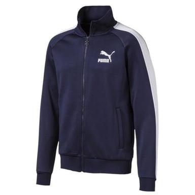 Puma ikonische T7 -Herren Navy Blue Track Jacke