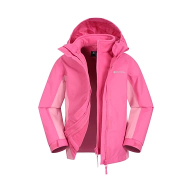 Mountain Warehouse - "Lightning" Jacke, wasserfest 3 in 1 für Kinder (Hellrosa)