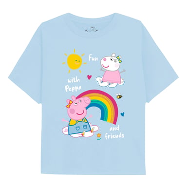 Peppa Pig Girls Rainbows & Friends Langarm-T-Shirt (hellblau)