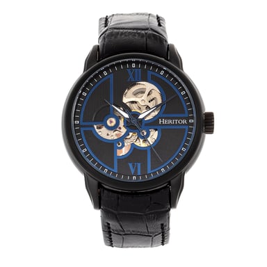 Heritor Automatik Sanford Semi-Skelett Lederbanduhr