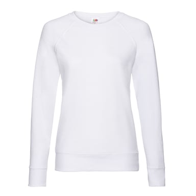 Fruit of the Loom - Sweatshirt Leicht für Damen Raglanärmel (Weiß)