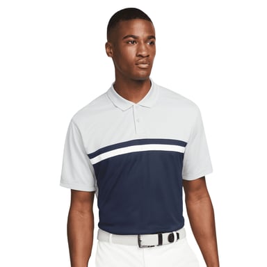 Nike Herren Victory Dri-FIT Golf Polo Shirt (Helles Rauchgrau/Obsidianblau)