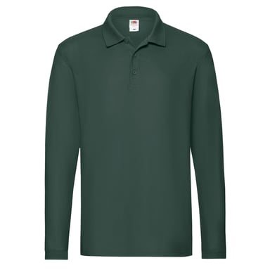 Fruit of the Loom - "Premium" Poloshirt für Herren Langärmlig (Tannengrün)
