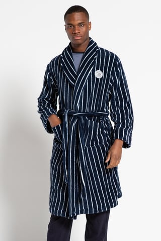 Striped Fleece Dressing Gown