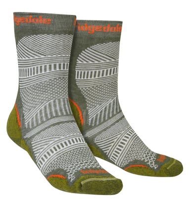 Bridgedale - Mens Wandern Ultralight Original Boot Socken - Grün