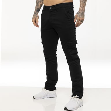 Enzo Herren Cargo Combat Chinos