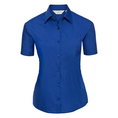 Russell Collection - "Classic" Hemd Pflegeleicht für Damen kurzärmlig (Helles Königsblau)